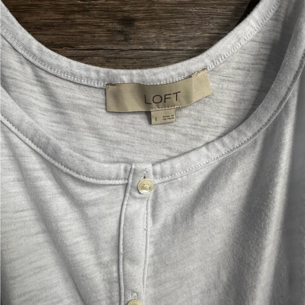 Loft Soft Blue Button-Down Camisole - image 5